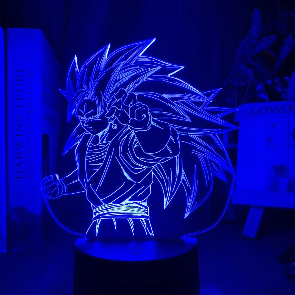 Ночной светильник Dragon Ball, 3d иллюзия, рисунок Гоку, ночной Светильник для детей, украшение для спальни, классная Светодиодная настольная лампа, аниме, подарок для Него