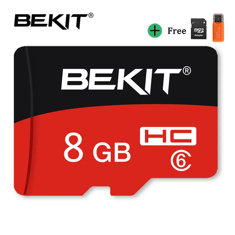 RB-8GB Высокоскоростной Micro SD карта Bekit 4 ГБ 8 ГБ 16 ГБ 32 ГБ класс 10 UHS1 карта памяти MicroSD 64 Гб 128 ГБ 256 ГБ UHS-3 мини флэш-карта TF карта cartao de memoria для камеры телефона - Емкость: RB-8GB