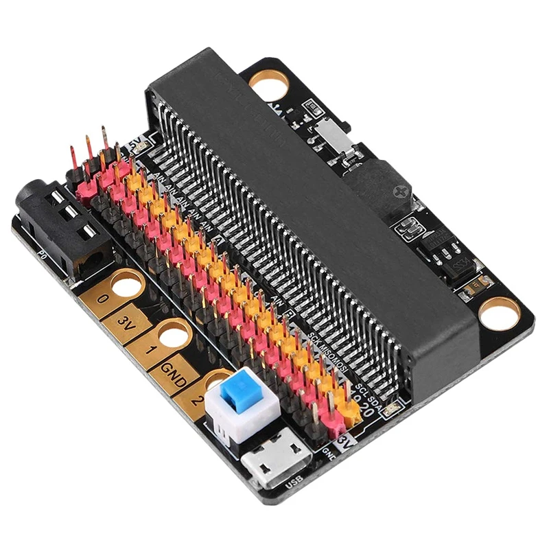 Плата расширения Micro Bit IOBIT V2.0 Breakout Adapter Shield с зуммером для BBC Micro:Bit Kids's Python Graphics