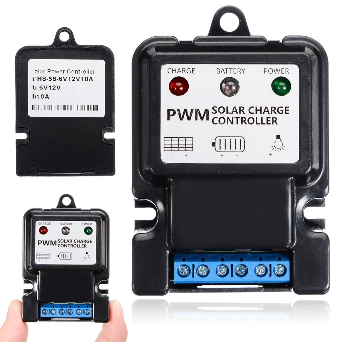 

Auto Solar Panel Charge Solar Controller Battery Charger PWM Regulator 6V 12V 10A Mayitr
