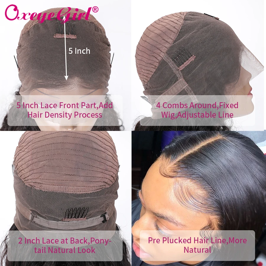 13x4 Lace Front Wig Straight Human Hair Wigs Pre Plucked 360 Frontal With Baby Oxeye girl Remy Hair|wigs for women|wig with baby hairwig withe |