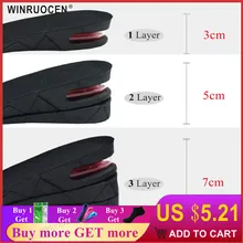 Регулируемые невидимые стельки для увеличения роста на воздушной подушке 3-7 см для мужчин или Wowan, увеличивающие рост туфли на высоком каблуке, вставные стельки