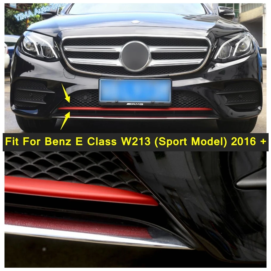 

Front Bottom Bumper Sill Lid Plate Cover Trim For Mercedes Benz E Class W213 (Sport Model) 2016 - 2019 Red Exterior Accessories