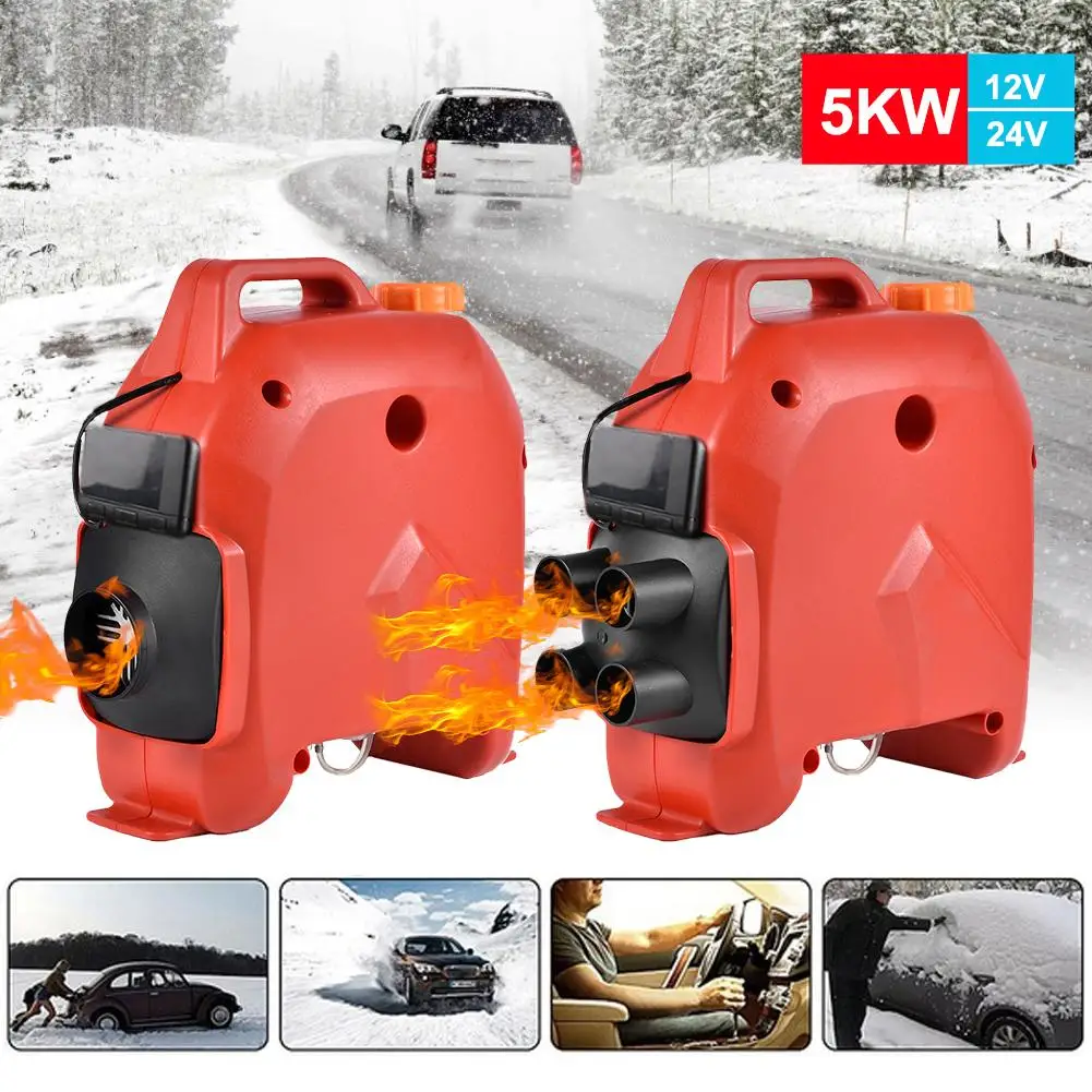 Air Parking Diesel Heater 5KW 12V/24V Remote Control LCD Display For Trucks Car Interior Thawing Start Glass Fog Defrost | Автомобили и
