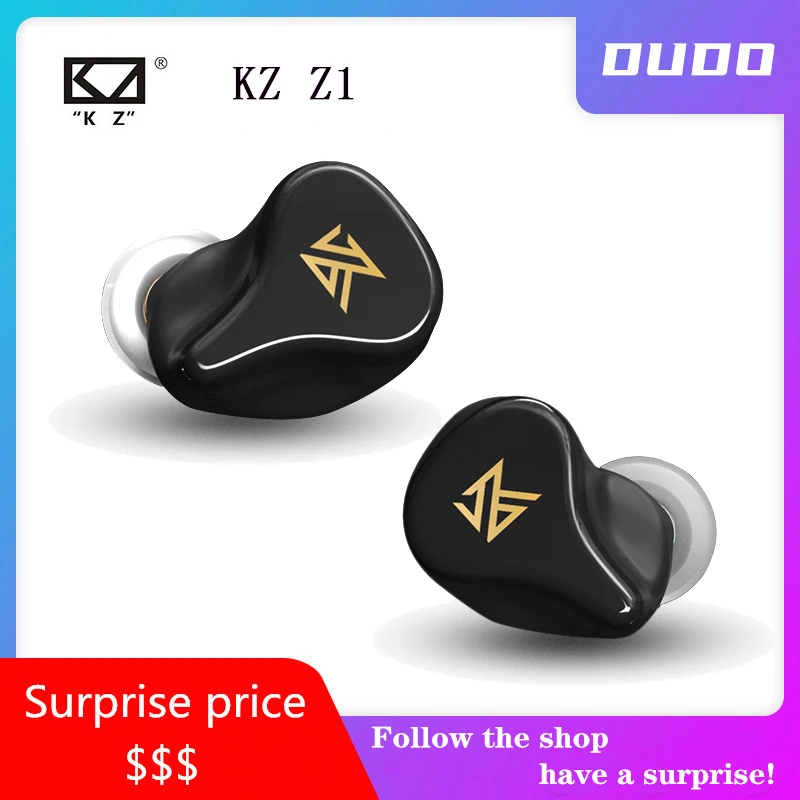 KZ Z1 TWS True Wireless Earbuds Bluetooth 5.0 Earphone 1DD Dynamic Headset Noise Cancelling Touch Control S1 S1D S2 | Электроника