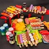 Kids Barbecue Food Set Kitchen Pretend Play Cooking Toys Girl Early Education Outdoor BBQ Parents-Child Interactive Toy 1