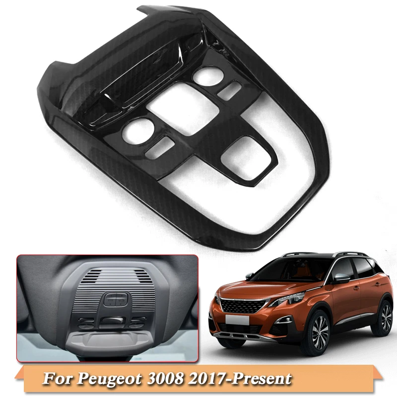 

QCBXYYXH Car Styling ABS Front And Rear Reading Light Frame Sequin For Peugeot 3008 2017- 2019 Car Accessories Decoration Sequin