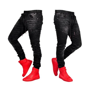 

Men's Pants Vintage Hole Cool Trousers for Guys 2019 Summer Europe America Style Plus Size S-4XL ripped jeans Male