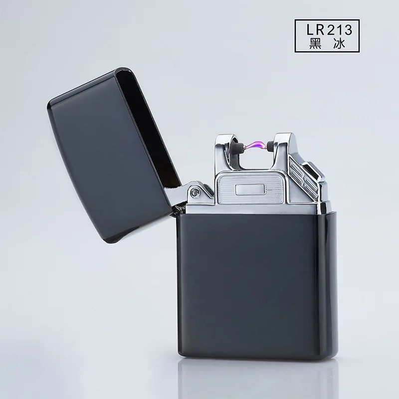Black Электронная USB Зажигалка Arc, ветрозащитная Зажигалка для сигарет, плазменная электрическая зажигалка для зарядки, аксессуары для курения, гаджеты для мужчин, подарок - Цвет: Black