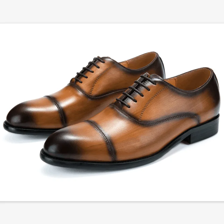 Men's Shoes Three Joint Men's Shoes Polish Retro Tide Shoes Business Fashion British Shoes Bridegroom Wedding Shoes