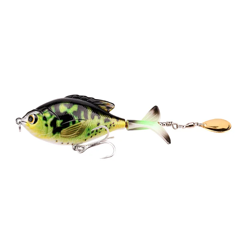 1Unit Whopper Popper 9.5Cm/16.9G Topwater Fishing Lure Artificial Bait Hard Plopper Soft 360 Rotating Tai Fishing Lure Wobblerr