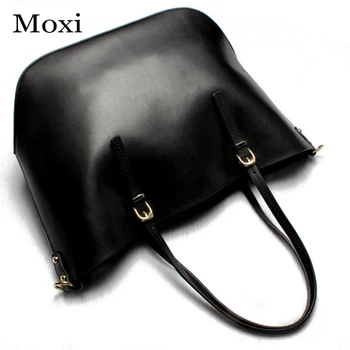 

England Sytle Women Handbag Leather Large Capacity Shoulder Bag For Women Oil Wax Leather Fashion Ladies Messenger Bag