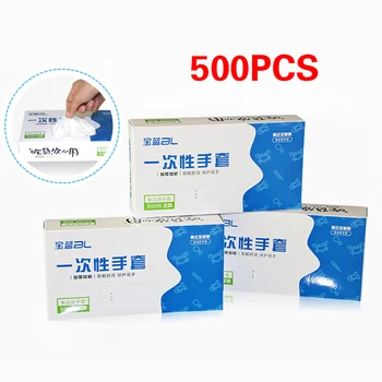 

500 Pcs/Box Disposable Gloves Multifunction Transparent Thin Waterproof For Housework Clean Kitchen Baking Gloves