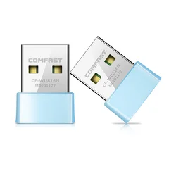 Mini adaptador wifi usb 150mbps, antena emissora de wi fi 802.11 b/g/n de placa de rede sem fio para receptor de desktop pc