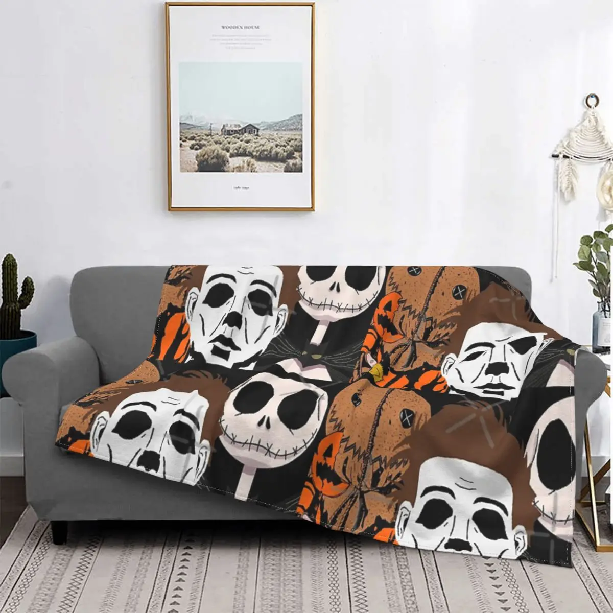Manta de los reyes Halloween colcha para cama a cuadros edredones sofá manta Kawaii colchas camas | Дом и сад