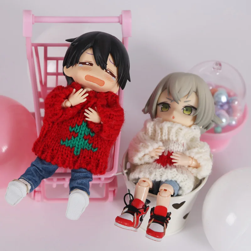OB11 Детские куклы аксессуары для кукольной одежды новогодний свитер 1/8 BJD Obitsu11 с