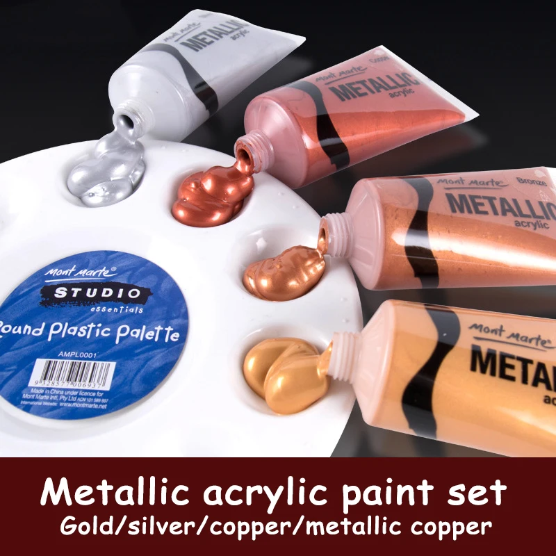 Metallic Silver Acrylic Paint  Metallic Acrylic Paint Pack - Metallic  Acrylic Paint - Aliexpress