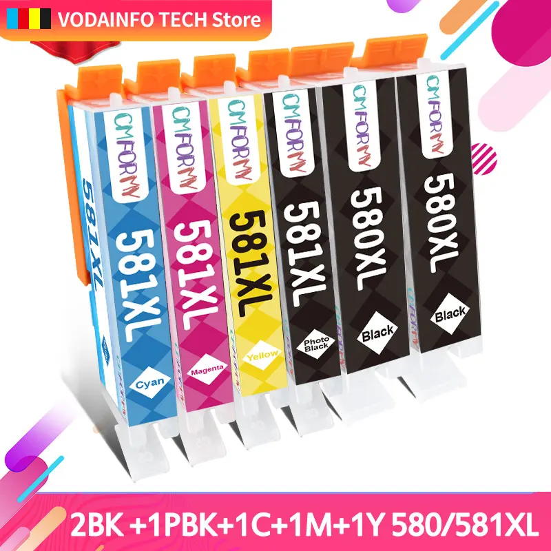 580 581 PGI-580 CLI-581 PGI580 580XL ink cartridge compatible For canon PIXMA TR7550 TR8550 TS6151 TS 6150 printer refill kit | Компьютеры