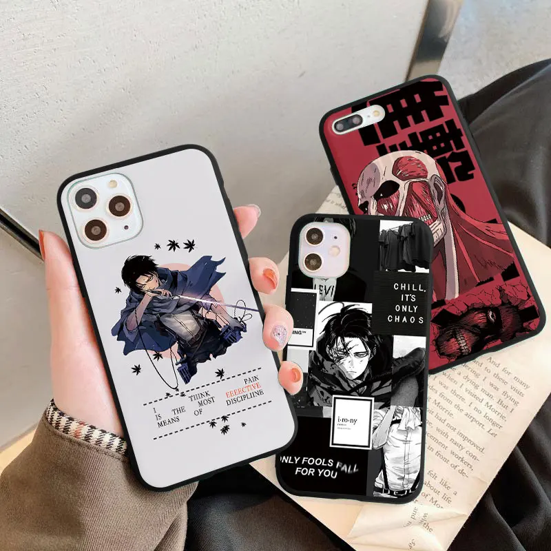 Чехол атака на Титанов для Xiaomi Mi Poco X3 NFC M3 A3 9 SE 10T 11 Lite Redmi Note 10 S 8 Pro 6 7 5 8T 9C 9T черный