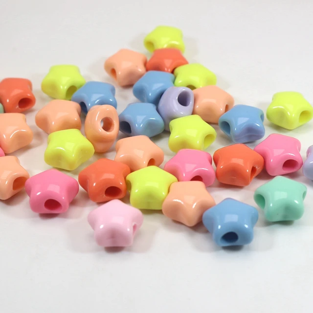 50 Mixed Pastel Color Acrylic Heart Pony Beads 15mm Kids Craft Kandi  Bracelets - Beads - AliExpress