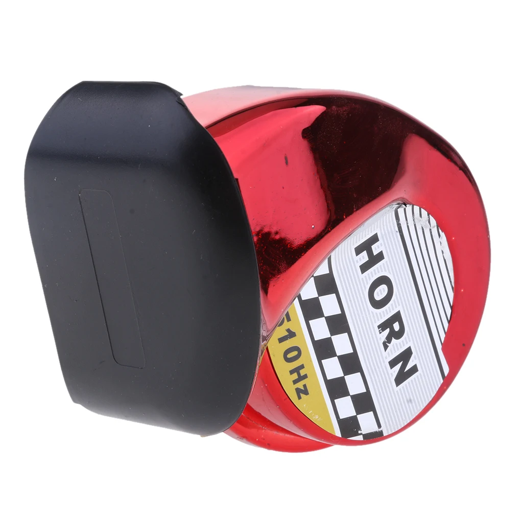 Car Motorcycle 130dB Loud Snail Air Horn Siren Waterproof 510hz 12V DC Red