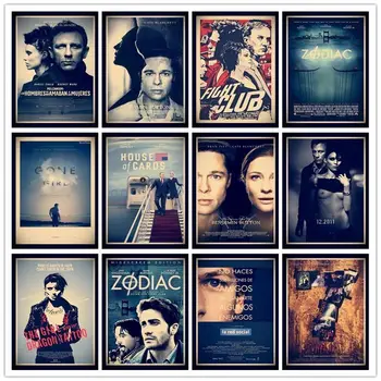 

Perfect JL Se7en/Gone Girl/The Social Network/David Fincher Poster Wall Stickers Vintage Poster For Bar And Home Decor HBB16