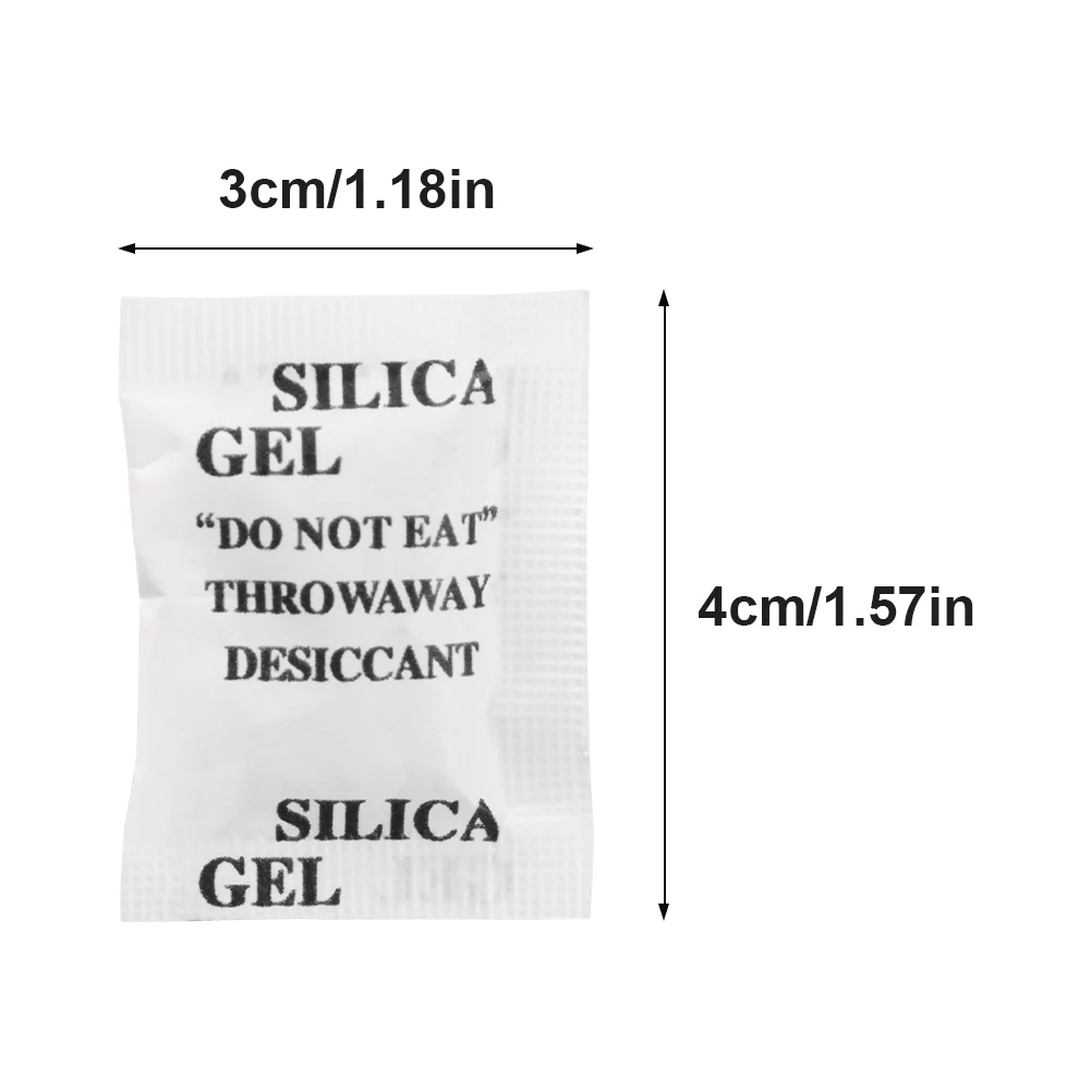 200pcs DIY Silica Gel Desiccant 1g Bags Moisture Absorber Bag Moisture Absorber Moisture Absorbing Bag Silica Gel Desiccant