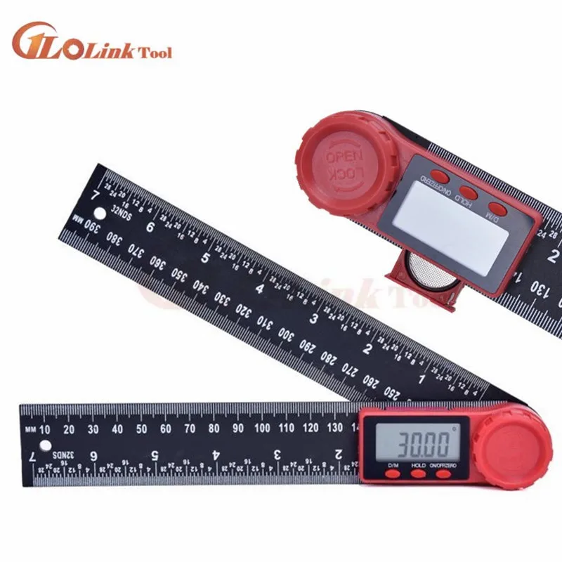 

0-200mm 0-300mm Carbon fiber Digital angle ruler Inclinometer Electron Goniometer Protractor Angle finder meter Measuring Tool