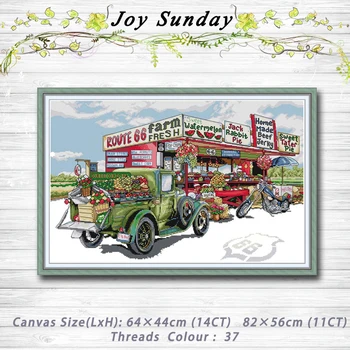 

Fruit cartdecor painting 14CT 11CT counted cross stitch kits embroidery sets Needlework Sets Home decor