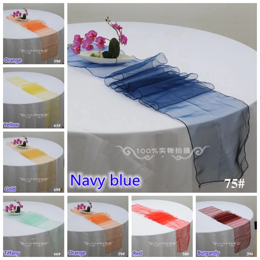 

Organza Table Runner Cheap 10 Pieces Per Lot Wedding Hotel Party Show Decoration Crystal Shimmer