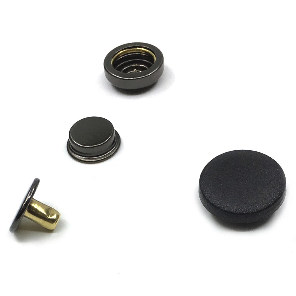 20sets Black Snaps T3T5 T8 buttons top cover Black and white nylon Buttons Plastic snaps button Rivet Button accessories 3