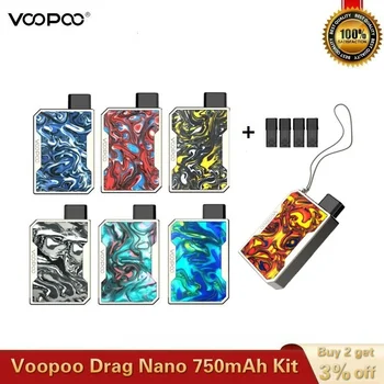 

Original VOOPOO DRAG Nano Pod Kit 750mAh Battery with 1.0ml DRAG Nano Pod P1 1.6ml Cartridge E-cig Vape Kit VS Drag Mini Drag 2