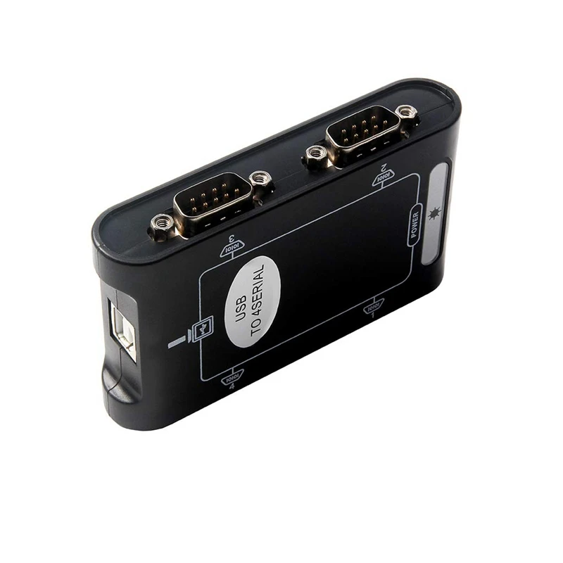 4 порта RS232 к USB 2,0 адаптер USB Последовательный DB9 COM конвертер контроллер карты