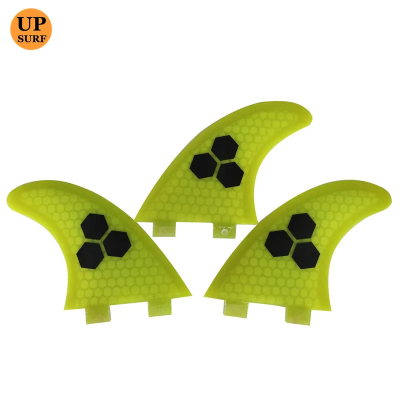 UPSURF FCS Fins Hot Sale Double Tabs M Fins Honeycomb Fin High Quality Surfing Fin Yellow/Blue/Grey/Green/Orange Color