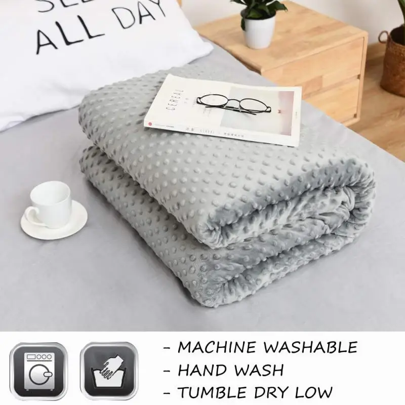 1 шт., утяжеленное одеяло, ультрамягкое двустороннее тяжелое одеяло, декомпрессионное, для сна, помощь при давлении, спальное одеяло, плед, кровать