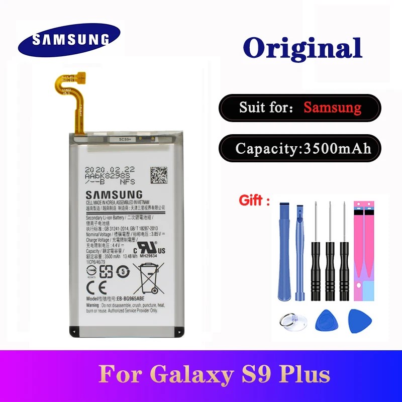 

Battery For Samsung galaxy s9 plus G9650 S9+ G965F EB-BG965ABE 3500mAh Original Replacement High Quality Phone Batteria AKKU