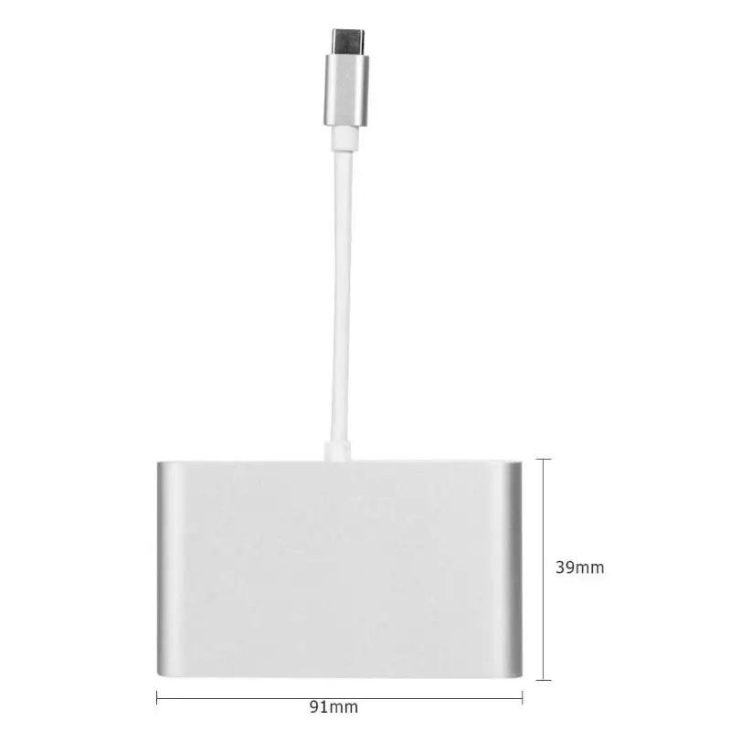 4 в 1 USB TYPE-C концентратор Gigabit Ethernet USB-C к HDMI RJ45 TYPE-C адаптер