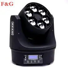 F& G светодиодный луч+ стирка 6x15 Вт RGBW 4в1 глаза пчел светодиодный движущаяся голова светильник с отличными праграммами 11/14 каналов