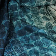 Чистая ткань рами постепенная большая круговая точка tissu модная одежда ручная работа одежда и платья tissus