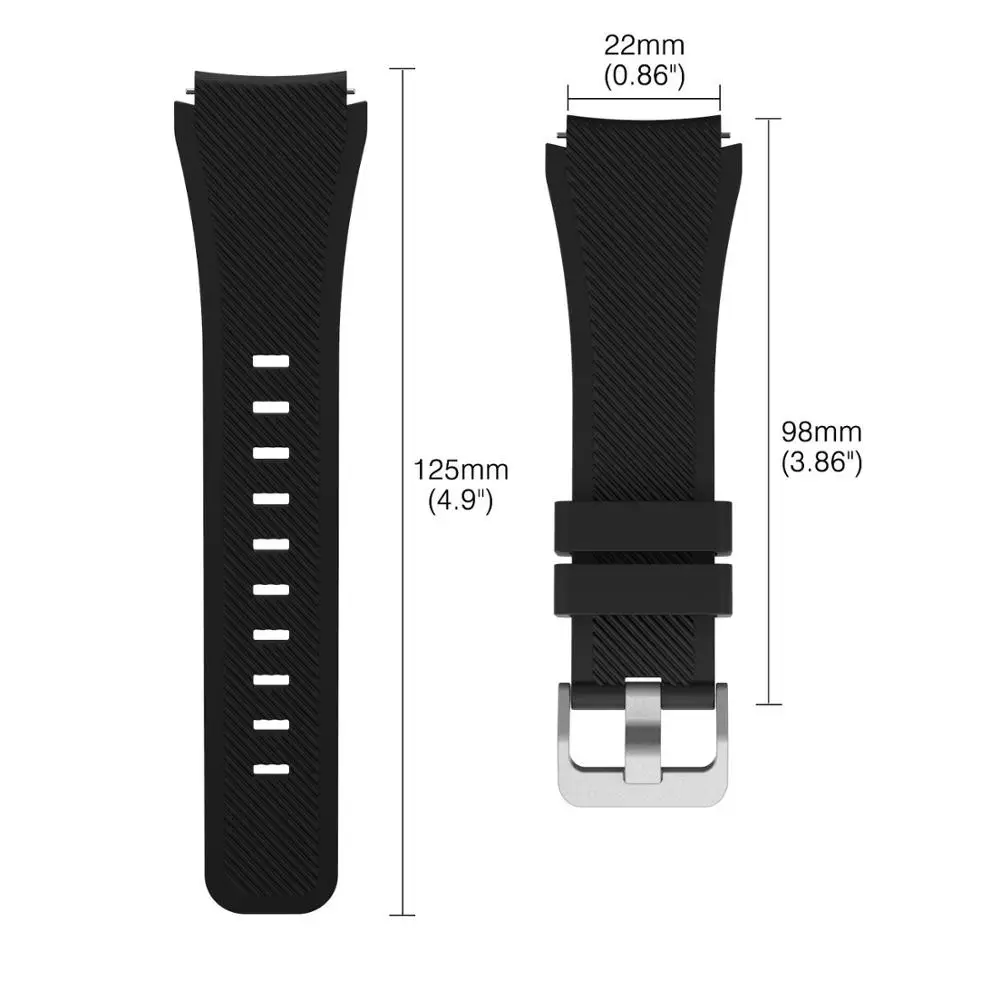 18 Colors Gear S3 Band Soft Silicone Replacement Sport Strap for Samsung Gear S3 Frontier S3 4