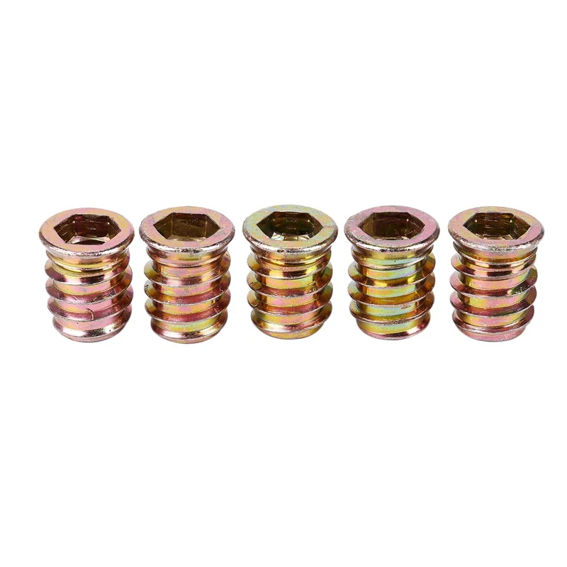 

Set of 5 threaded insert M10 x 20 mm for wood