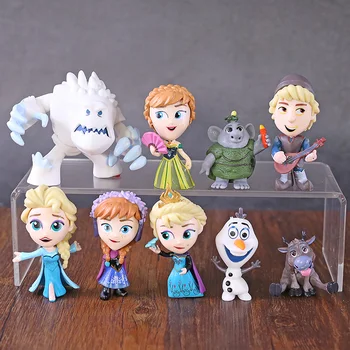 

Elsa Anna Olaf Kristoff Sven Honeymaren Trolls Marshmallow Mini PVC Figures Toys Set Gift for Kids