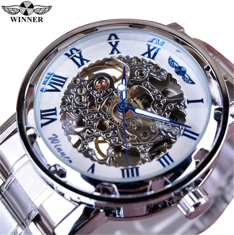 

Winner Winner 001 Rome Retro with Numbers Hollow out Manual Analog Watch
