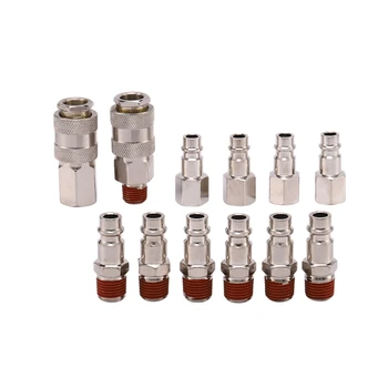 

12Pcs 1/4 Inch NPT Quick Connect Air Coupler and Plug Kit for Air Compressor Accessories Fittings