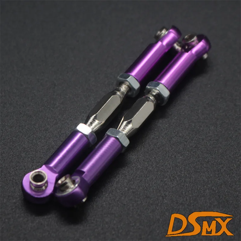 2 шт. HSP 106017 166017 алюминиевые передние/задние связи сплав Sonic Servos Link 08242 06016 1/10 Запчасти для 94111 94188 - Цвет: Фиолетовый