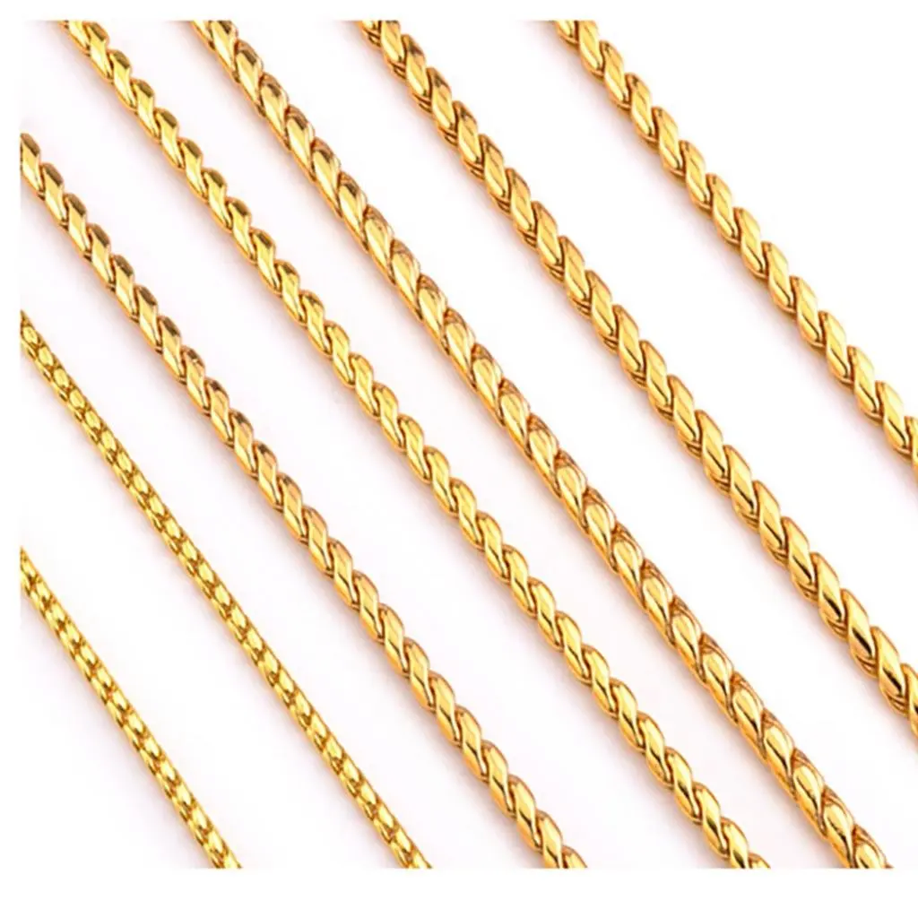3 Size Gold Snake Chain Dog Collar Chihuahua Yorkie Pet Dog Training Collar For Small Medium Large Dogs