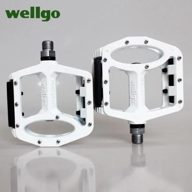 Белый Wellgo педали MTB 2 герметичные подшипники велосипедные педали для bmxроуд горный велосипед педали широкий Магниевый сплав велосипедные педали - Цвет: Белый