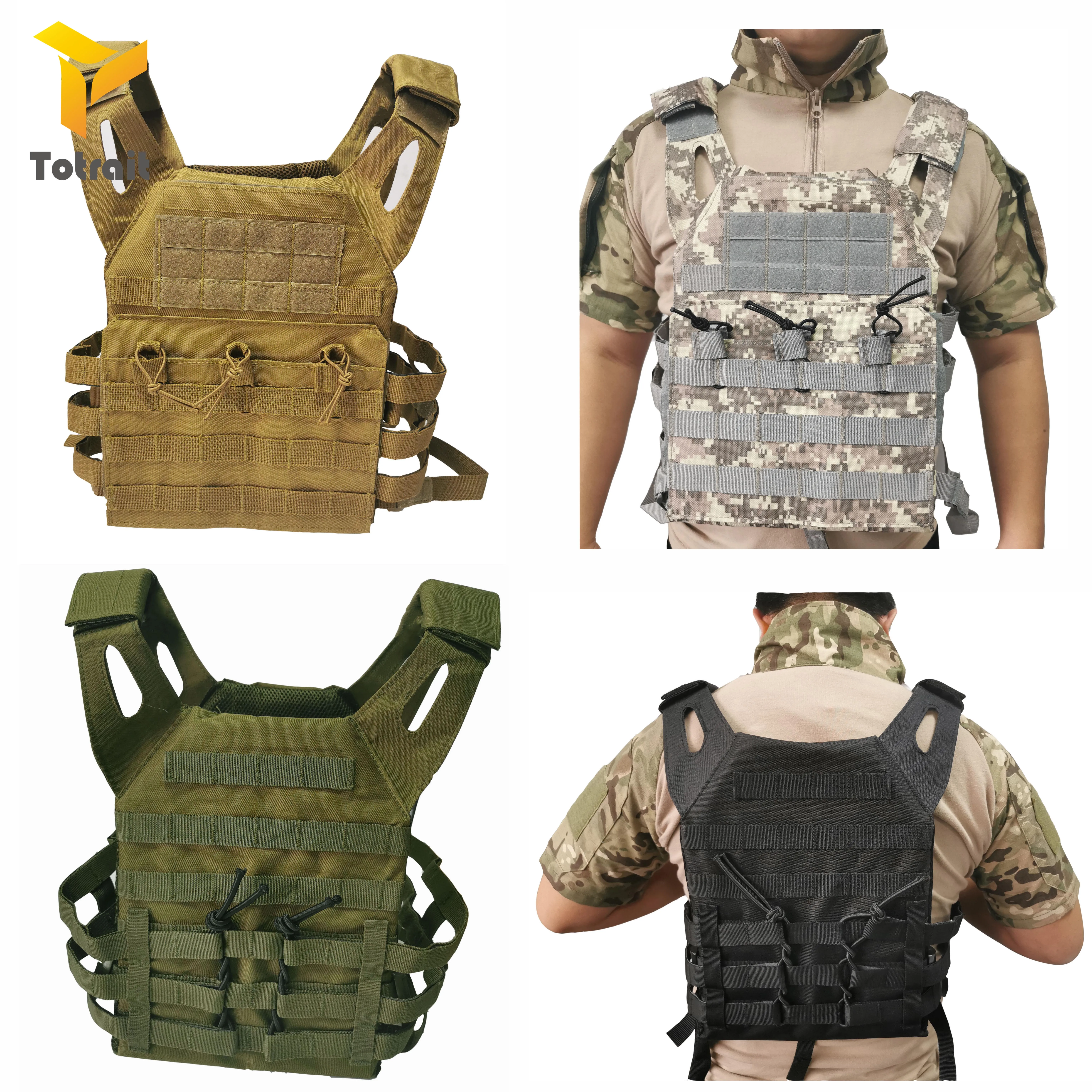 Details about   Hunting Tactical Body Armor Plate Carrier Vest Outdoor Game Paintball Airsoft 