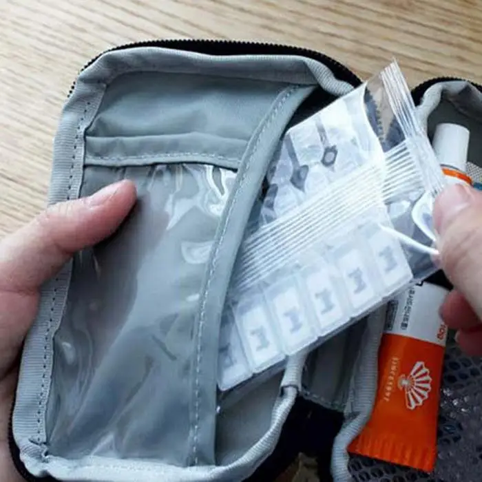 Портативный Открытый медицинский мешок первой помощи выживания Аварийный из полиэстера, на молнии розовый, синий, красный хранение лекарств мешок