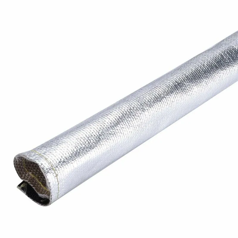 

Metallic Heat Shield Sleeve Insulated Wire Hose Cover Wrap Loom Tube 2Ft X 4.2